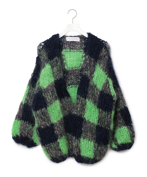 ADAM ET ROPE'(アダムエロペ)の「【Les tricots d'O!】Cardigan(カーディガン/ボレロ・レディース・ブラック/グリーン・1)」の2枚目の写真
