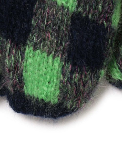 ADAM ET ROPE'(アダムエロペ)の「【Les tricots d'O!】Cardigan(カーディガン/ボレロ・レディース・ブラック/グリーン・1)」の13枚目の写真
