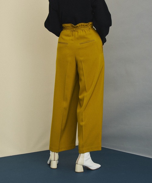 UNITED TOKYO（ユナイテッドトウキョウ）の「ワンタックワイドパンツ（スラックス・レディース・アイボリー/マスタード/ワインレッド/ブラック/ブルー/グリーン・1/2/3）」の9枚目の写真
