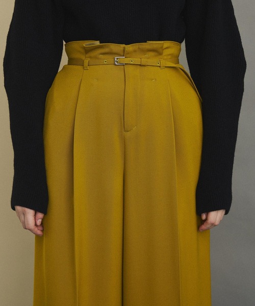 UNITED TOKYO（ユナイテッドトウキョウ）の「ワンタックワイドパンツ（スラックス・レディース・アイボリー/マスタード/ワインレッド/ブラック/ブルー/グリーン・1/2/3）」の16枚目の写真