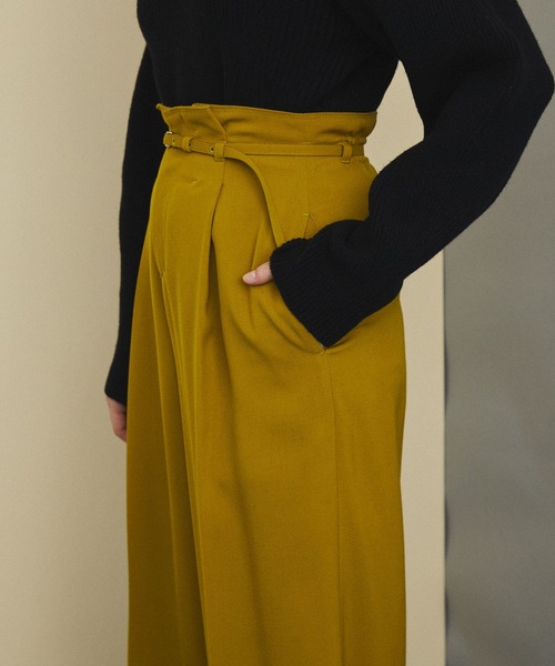 UNITED TOKYO（ユナイテッドトウキョウ）の「ワンタックワイドパンツ（スラックス・レディース・アイボリー/マスタード/ワインレッド/ブラック/ブルー/グリーン・1/2/3）」の19枚目の写真