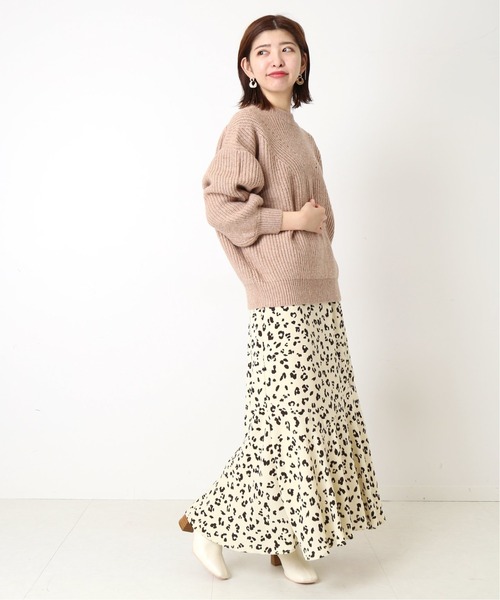 Simplicite(サンプリシテ)の「レオパードマーメイドスカート◆(スカート・レディース・ブラック/アイボリー・FREE)」の5枚目の写真