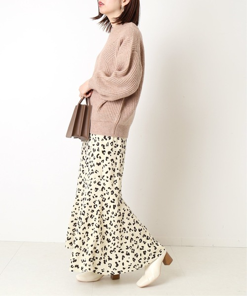 Simplicite(サンプリシテ)の「レオパードマーメイドスカート◆(スカート・レディース・ブラック/アイボリー・FREE)」の6枚目の写真