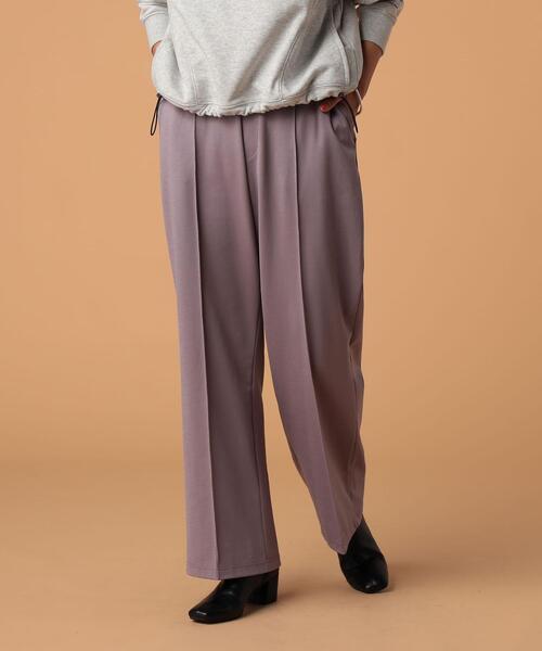 FEELING MADE（フィーリングメイド）の「FEELING MADE ストレッチポンチ センターシーム パンツ（スラックス・レディース・ブラック/ライラック/ナチュラル/ダークグリーン/ブラウン/ピンク/オリーブ・LARGE/SMALL/MEDIUM）」の6枚目の写真