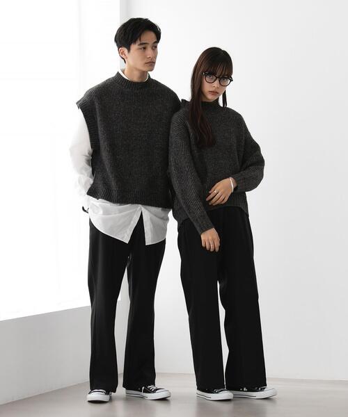 FEELING MADE（フィーリングメイド）の「FEELING MADE ストレッチポンチ センターシーム パンツ（スラックス・レディース・ブラック/ライラック/ナチュラル/ダークグリーン/ブラウン/ピンク/オリーブ・LARGE/SMALL/MEDIUM）」の20枚目の写真