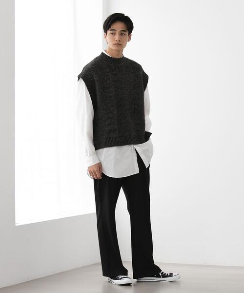 FEELING MADE（フィーリングメイド）の「FEELING MADE ストレッチポンチ センターシーム パンツ（スラックス・レディース・ブラック/ライラック/ナチュラル/ダークグリーン/ブラウン/ピンク/オリーブ・LARGE/SMALL/MEDIUM）」の13枚目の写真