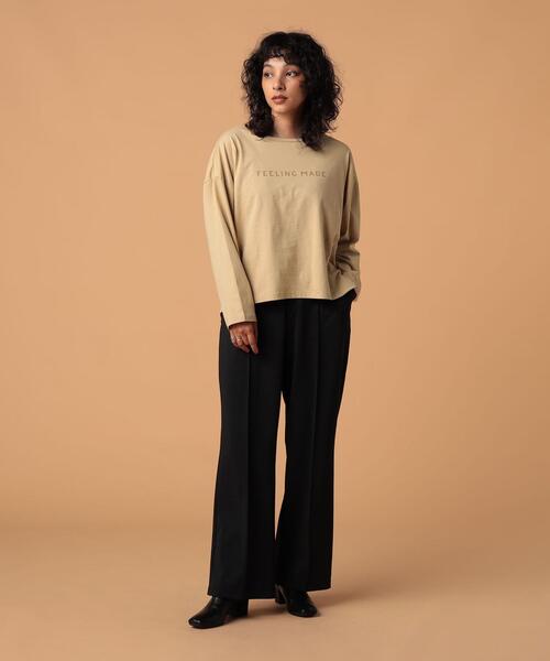 FEELING MADE（フィーリングメイド）の「FEELING MADE ストレッチポンチ センターシーム パンツ（スラックス・レディース・ブラック/ライラック/ナチュラル/ダークグリーン/ブラウン/ピンク/オリーブ・LARGE/SMALL/MEDIUM）」の15枚目の写真