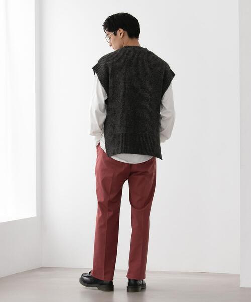 FEELING MADE（フィーリングメイド）の「FEELING MADE ストレッチポンチ センターシーム パンツ（スラックス・レディース・ブラック/ライラック/ナチュラル/ダークグリーン/ブラウン/ピンク/オリーブ・LARGE/SMALL/MEDIUM）」の11枚目の写真