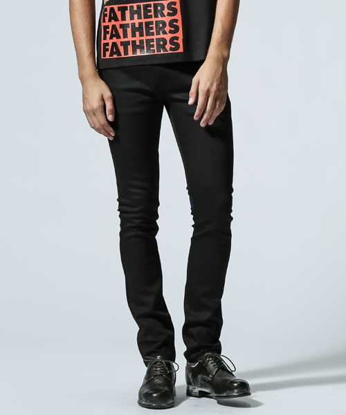RAF SIMONS（ラフシモンズ）の「Narrow fit jeans w/text elastic on