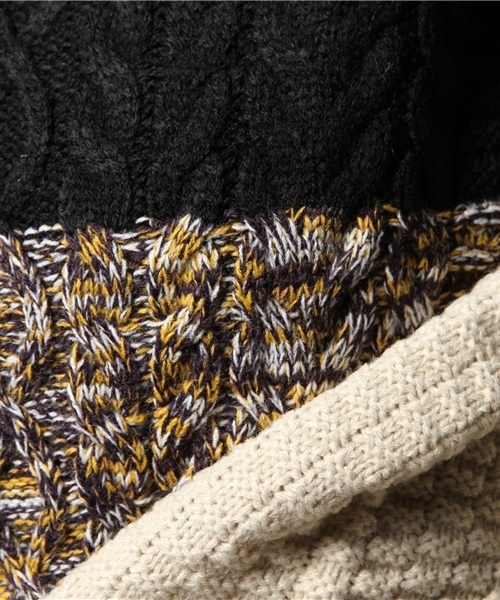 ROSE BUD(ローズバッド)の「LK-14239 BI-COLOR CABLE KNIT P/O(ニット/セーター・レディース・ネイビー/ホワイト・ONE SIZE)」の3枚目の写真