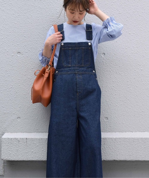 PICCIN（ピッチン）の「デニムクロスベルトオーバーオール（サロペット/オーバーオール・レディース・ネイビー・M）」の14枚目の写真