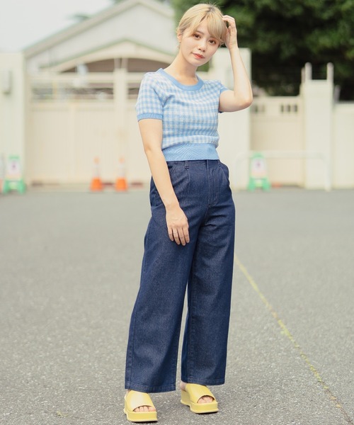 新品未使用【OUR】こだわりシルエットのデニムパンツ／ダークブルー こだわりシルエットのデニムパンツ – OURHOME