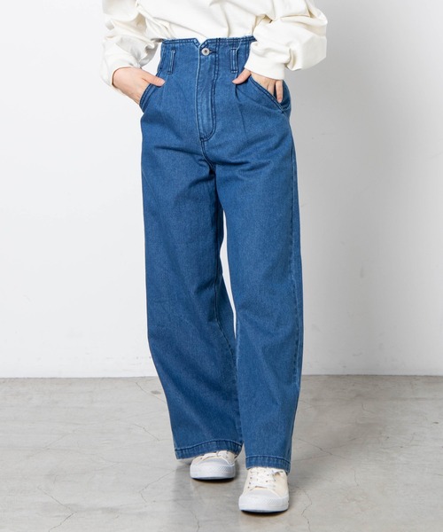 DuKKah（デュカ）の「Dukkah/【低身長向け】PLAIN HIGH WAIST WIDE（デニムパンツ・レディース・インディゴブルー/ダークインディゴブルー・X-SMALL/XX-SMALL）」の4枚目の写真