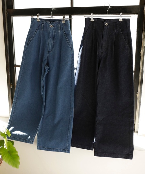 DuKKah（デュカ）の「Dukkah/【低身長向け】PLAIN HIGH WAIST WIDE（デニムパンツ・レディース・インディゴブルー/ダークインディゴブルー・X-SMALL/XX-SMALL）」の13枚目の写真