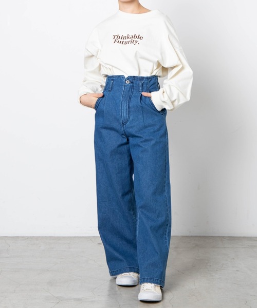 DuKKah（デュカ）の「Dukkah/【低身長向け】PLAIN HIGH WAIST WIDE（デニムパンツ・レディース・インディゴブルー/ダークインディゴブルー・X-SMALL/XX-SMALL）」の7枚目の写真