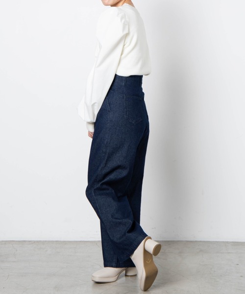 DuKKah（デュカ）の「Dukkah/【低身長向け】PLAIN HIGH WAIST WIDE（デニムパンツ・レディース・インディゴブルー/ダークインディゴブルー・X-SMALL/XX-SMALL）」の8枚目の写真