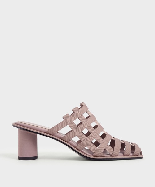 CHARLES & KEITH（チャールズ & キース）の「グログラン ウーブンミュール / Grossgrain Woven Mules（サンダル・レディース・ブルー/ブラック/パープル・23cm/25.5cm/25cm/23.5cm/24.5cm/22.5cm/22cm）」の3枚目の写真