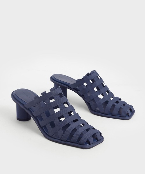 CHARLES & KEITH（チャールズ & キース）の「グログラン ウーブンミュール / Grossgrain Woven Mules（サンダル・レディース・ブルー/ブラック/パープル・23cm/25.5cm/25cm/23.5cm/24.5cm/22.5cm/22cm）」の11枚目の写真