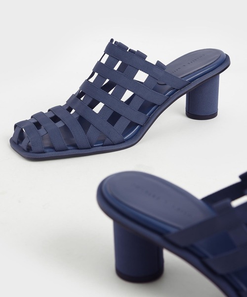 CHARLES & KEITH（チャールズ & キース）の「グログラン ウーブンミュール / Grossgrain Woven Mules（サンダル・レディース・ブルー/ブラック/パープル・23cm/25.5cm/25cm/23.5cm/24.5cm/22.5cm/22cm）」の13枚目の写真