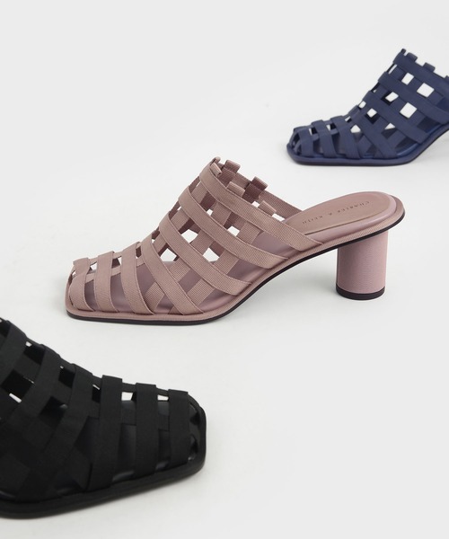 CHARLES & KEITH（チャールズ & キース）の「グログラン ウーブンミュール / Grossgrain Woven Mules（サンダル・レディース・ブルー/ブラック/パープル・23cm/25.5cm/25cm/23.5cm/24.5cm/22.5cm/22cm）」の16枚目の写真