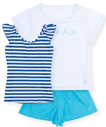 ck3576水着3点セット ボーダー UVカット