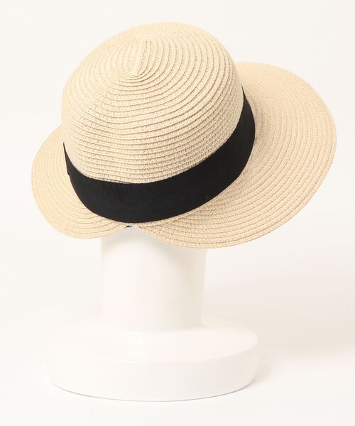 Cookie Chocolate（クッキーチョコレート）の「フロントつば広ストローハット（ハット・レディース・ブラック/ライトベージュ・FREE）」の3枚目の写真