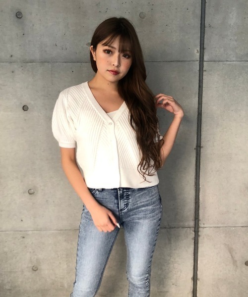 ENVYM（アンビー）の「ＣＤ×ＣａｍｉアンサンブルＫｎｉｔ（ニット/セーター・レディース・ホワイト/ブラック/グレー・FREE）」の2枚目の写真