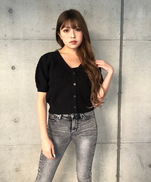 ENVYM（アンビー）の「ＣＤ×ＣａｍｉアンサンブルＫｎｉｔ（ニット/セーター・レディース・ホワイト/ブラック/グレー・FREE）」の3枚目の写真