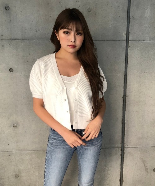 ENVYM（アンビー）の「ＣＤ×ＣａｍｉアンサンブルＫｎｉｔ（ニット/セーター・レディース・ホワイト/ブラック/グレー・FREE）」の4枚目の写真