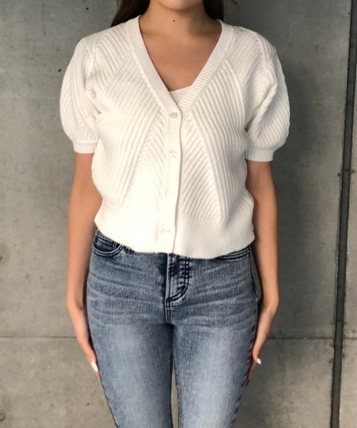 ENVYM（アンビー）の「ＣＤ×ＣａｍｉアンサンブルＫｎｉｔ（ニット/セーター・レディース・ホワイト/ブラック/グレー・FREE）」の6枚目の写真