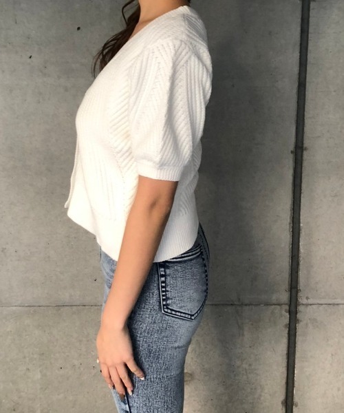 ENVYM（アンビー）の「ＣＤ×ＣａｍｉアンサンブルＫｎｉｔ（ニット/セーター・レディース・ホワイト/ブラック/グレー・FREE）」の7枚目の写真