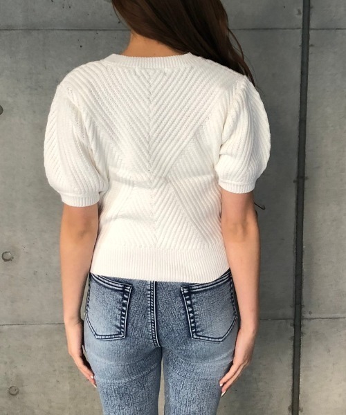 ENVYM（アンビー）の「ＣＤ×ＣａｍｉアンサンブルＫｎｉｔ（ニット/セーター・レディース・ホワイト/ブラック/グレー・FREE）」の8枚目の写真