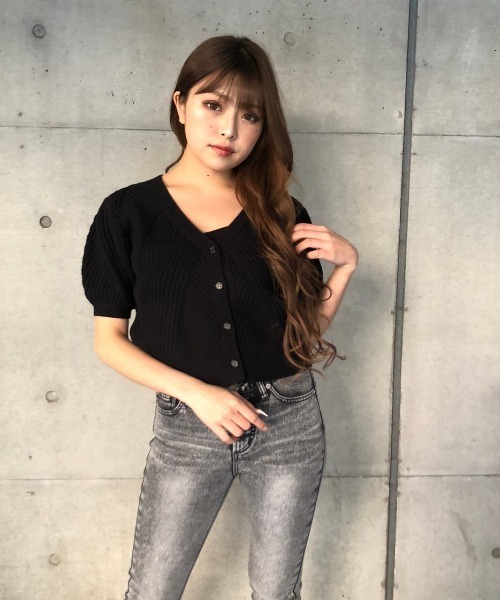 ENVYM（アンビー）の「ＣＤ×ＣａｍｉアンサンブルＫｎｉｔ（ニット/セーター・レディース・ホワイト/ブラック/グレー・FREE）」の12枚目の写真