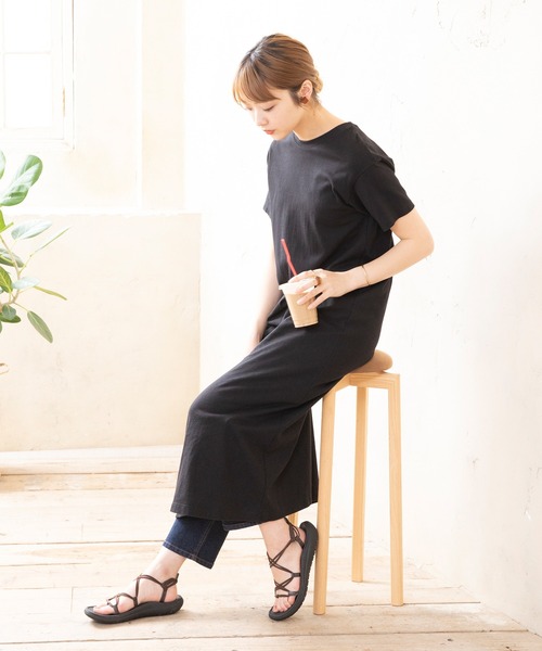 welleg（ウェレッグ）の「軽量レースアップフラットスポーツサンダル（サンダル・レディース・ピンクベージュ/ブラック/ベージュ×ブラック/ブラウン・33/35/37/38/41/34/36/39/40/42）」の7枚目の写真