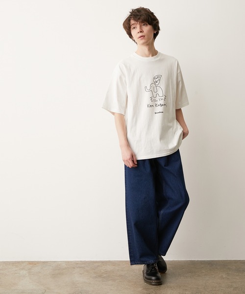 JUNRED（ジュンレッド）の「【DOMDOM×KEN KAGAMIコラボ】フロントビッグプリントTシャツ（Tシャツ/カットソー・メンズ・ホワイト/ミント/ベージュ・M/L）」の15枚目の写真