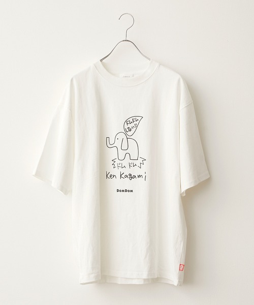 JUNRED（ジュンレッド）の「【DOMDOM×KEN KAGAMIコラボ】フロントビッグプリントTシャツ（Tシャツ/カットソー・メンズ・ホワイト/ミント/ベージュ・M/L）」の20枚目の写真