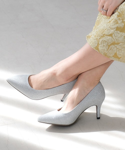 AmiAmi(アミアミ)の「ワンランク上の履き心地!走れるポインテッドトゥパンプス/7cmヒール/生地巻きヒール(パンプス・レディース・ライトグレー/ブラック/ベージュ/イエロー/ブラック系その他/アイボリー/パイソン/ベージュ系その他/ライトカーキ/グレイッシュベージュ/シルバー系その他/ピンクベージュ・38/39/35/36/37)」の11枚目の写真