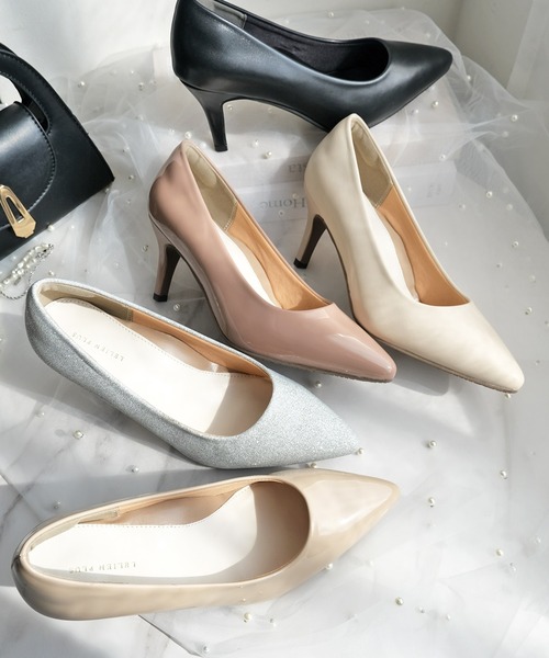 AmiAmi(アミアミ)の「ワンランク上の履き心地!走れるポインテッドトゥパンプス/7cmヒール/生地巻きヒール(パンプス・レディース・ライトグレー/ブラック/ベージュ/イエロー/ブラック系その他/アイボリー/パイソン/ベージュ系その他/ライトカーキ/グレイッシュベージュ/シルバー系その他/ピンクベージュ・38/39/35/36/37)」の20枚目の写真