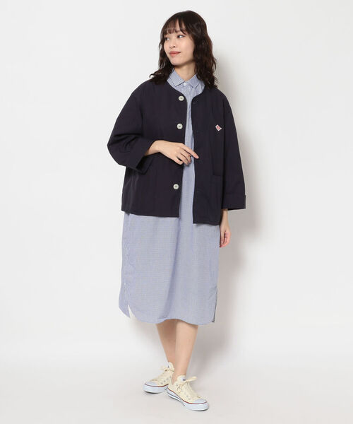 DANTON ノーカラージャケット ネイビー Danton 「DANTON」 ノーカラージャケット 36 ネイビー