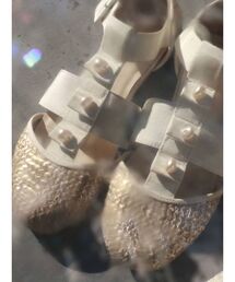 merry jenny | 箔グログランベルトシューズ(パンプス)