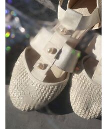 merry jenny | 箔グログランベルトシューズ(パンプス)