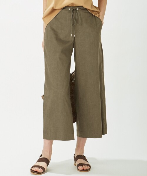 J.PRESS Ladies（J.プレス レディス）の「【洗える】FITTY FLAX ワイドパンツ（その他パンツ・レディース・ブラウン系/ベージュ系/ネイビー系・S/XS/XXS）」の2枚目の写真