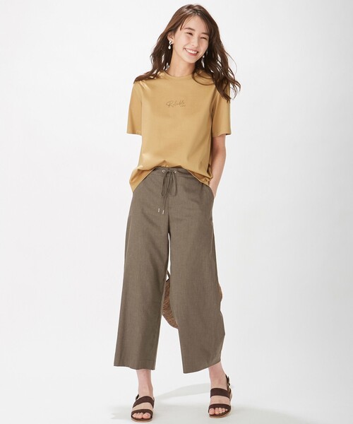 J.PRESS Ladies（J.プレス レディス）の「【洗える】FITTY FLAX ワイドパンツ（その他パンツ・レディース・ブラウン系/ベージュ系/ネイビー系・S/XS/XXS）」の11枚目の写真