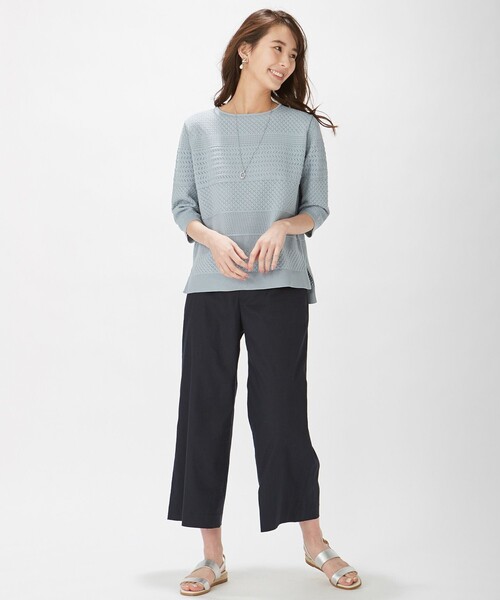 J.PRESS Ladies（J.プレス レディス）の「【洗える】FITTY FLAX ワイドパンツ（その他パンツ・レディース・ブラウン系/ベージュ系/ネイビー系・S/XS/XXS）」の13枚目の写真