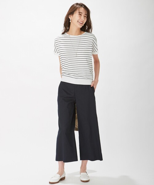 J.PRESS Ladies（J.プレス レディス）の「【洗える】FITTY FLAX ワイドパンツ（その他パンツ・レディース・ブラウン系/ベージュ系/ネイビー系・S/XS/XXS）」の14枚目の写真