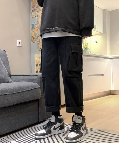 ACT(アクト)の「【ACT -fascination design-】サイドポケットカーゴパンツ(カーゴパンツ・メンズ・ブラック/カーキ・M/L/XL)」の1枚目の写真