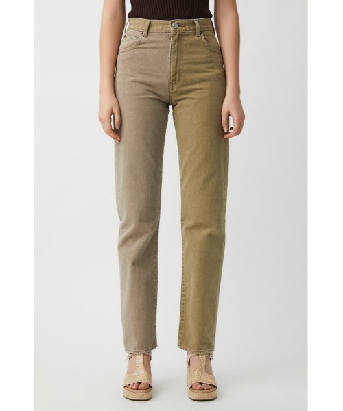 MOUSSY（マウジー）の「HW COLOR BLOCK JEANE TAPERED（デニムパンツ・レディース・ベージュ/ライトブルー・0/1/2）」の5枚目の写真