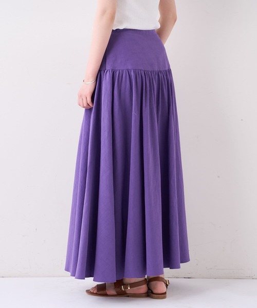 BEARDSLEY（ビアズリー）の「綿麻ギャザースカート（スカート・レディース・パープル/イエロー・FREE）」の12枚目の写真