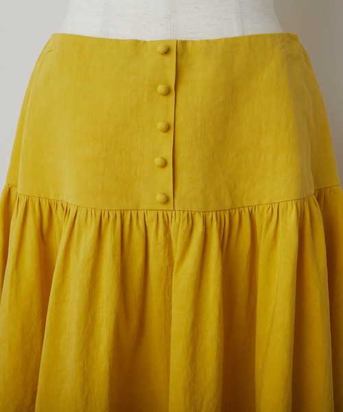 BEARDSLEY（ビアズリー）の「綿麻ギャザースカート（スカート・レディース・パープル/イエロー・FREE）」の14枚目の写真