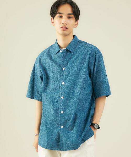 green label relaxing(グリーンレーベルリラクシング)の「SC インド ブレンダー バティック 半袖 シャツ(シャツ/ブラウス・メンズ・ロイヤルブルー/マスタード/ライトブルー・MEDIUM/LARGE/X-LARGE/SMALL)」の3枚目の写真